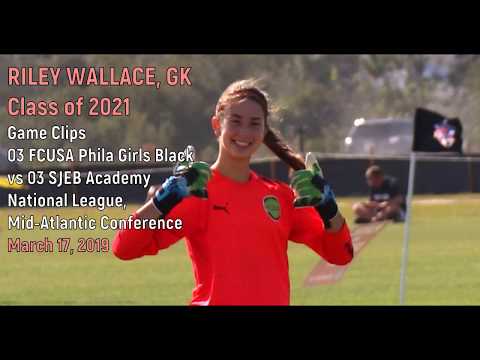 Riley Wallace GK, Class of 2021,  March 17, 2019 Game Clips