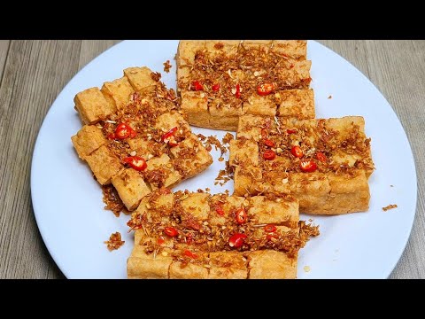 Món Chay Ngon - Cách làm Đậu Hũ Chiên Sả Ớt,  tàu hủ chiên Sả ớt món ăn chay ngon