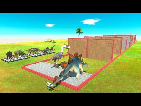 Animals vs Dinosaurs Race Through Blocks - Animal Revolt Battle Simulator