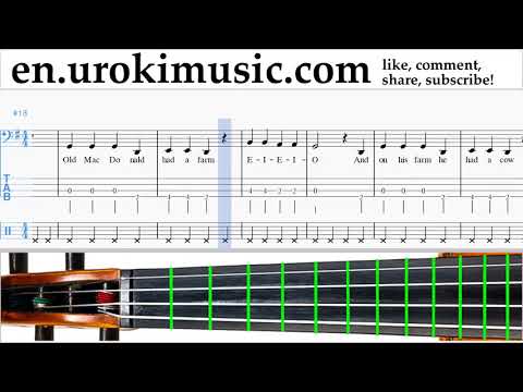 How to Play Cello Old MacDonald - Had a Farm Tabs Part#2 um-b352