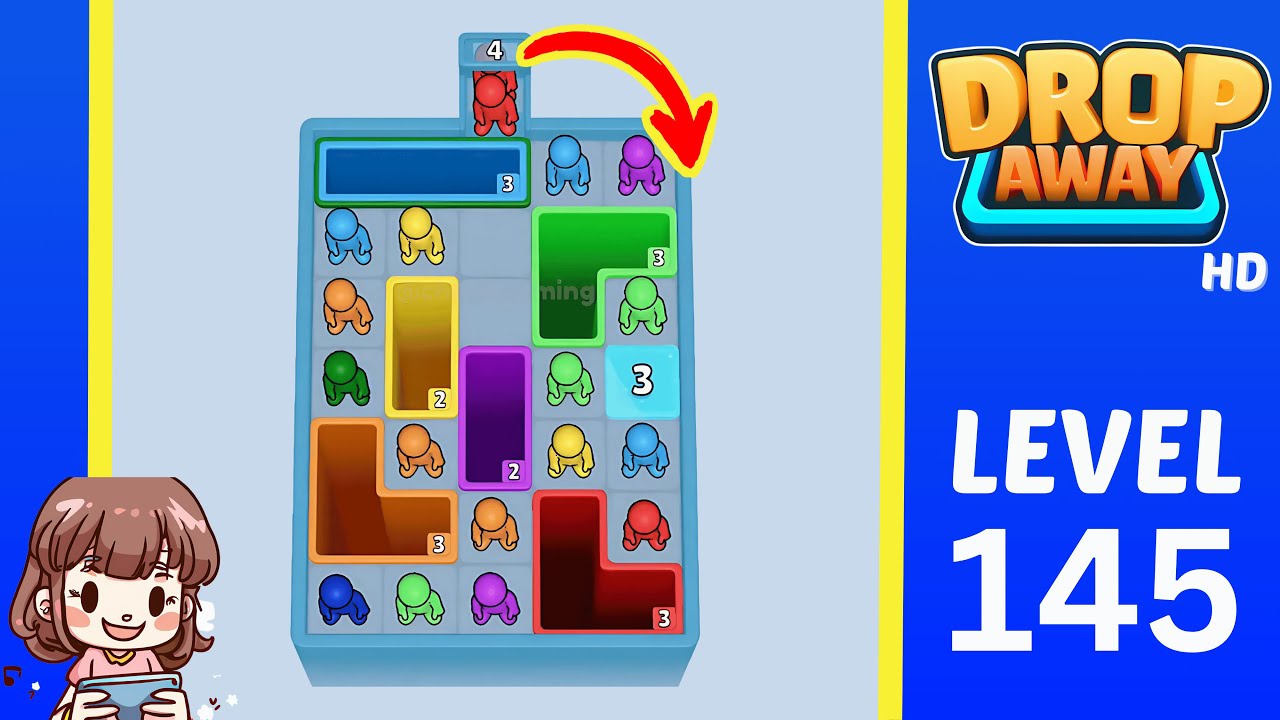Drop Away Level 145 Walkthrough Solution
