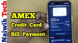 How to Pay American Express Credit Card Bill via Amex app