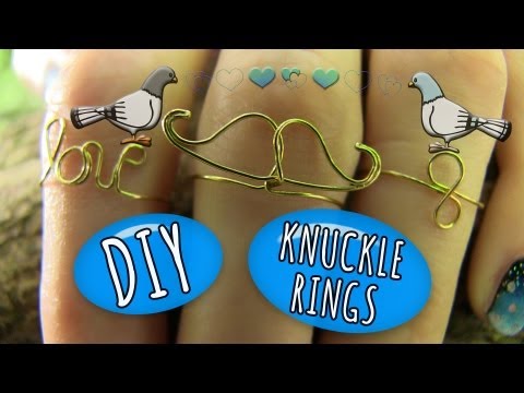 DIY Wire Rings! How to Make Wire Rings Jewelry (3 Ring Designs - Moustache, Infinity and Love)
