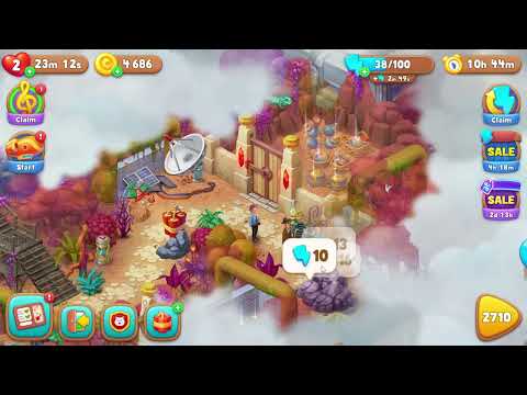 Gardenscapes 2709 Hard Level - 15 moves - NO BooSTERS