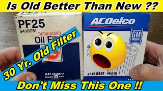 ACDelco Oil Filter PF1218 Cut Open vs. ACDelco Oil Filter Pf25 Cut Open