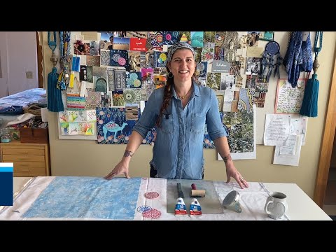 Tutorial : Block Printing Basics - Inking and Printing on Fabric