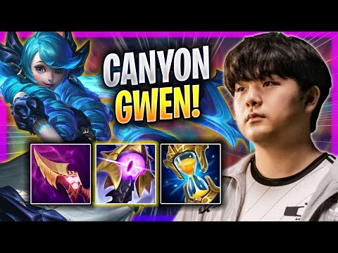 CANYON CRAZY GAME WITH GWEN! - DK Canyon Plays Gwen JUNGLE vs Poppy! | Bootcamp 2023