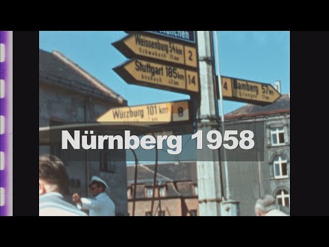 Nürnberg 1958 - Autofahrt - Justizpalast - Nuremberg - Palace of justice