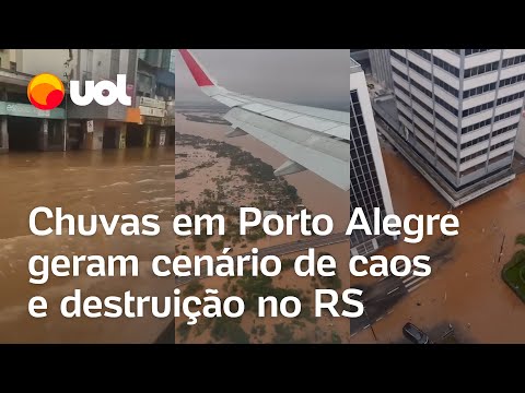 Chuvas no RS: temporal em Porto Alegre alaga centro histórico, rodoviária e rompe portão do Guaíba