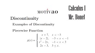 Discontinuity Example of a Piecewise Function | Calculus I | Limits