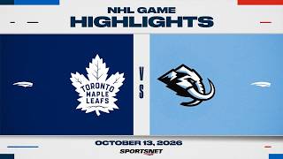NHL Highlights | Maple Leafs vs. Mammoth - October 13, 2026