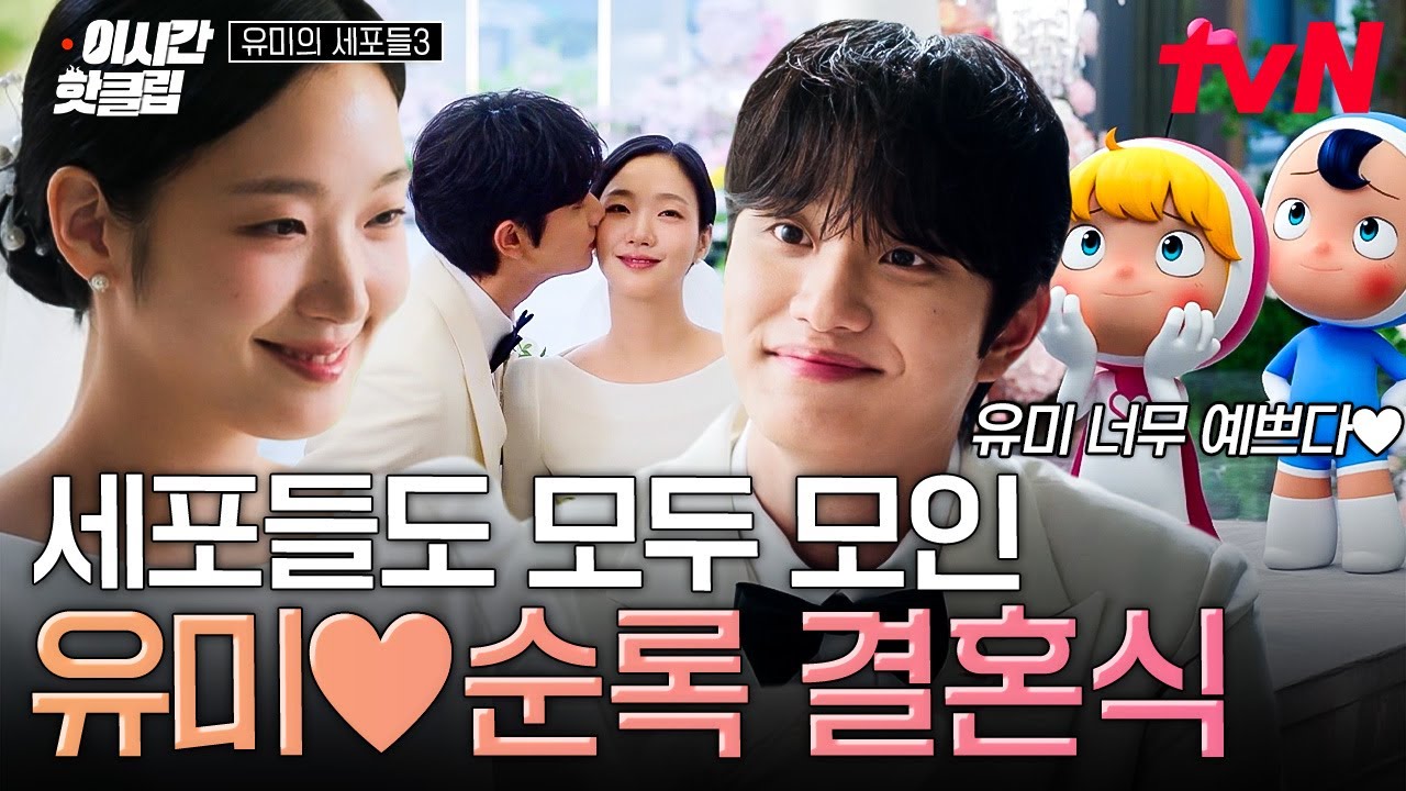 [#유미의세포들3] 이걸 보기 위해 살아있었나 봅니다..🥹 유미X순록 세포들 모두 모인 결혼식 ㅠㅠ｡ﾟ( ?