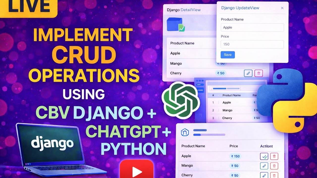 Build Django CRUD App Using Python & ChatGPT | Step-by-Step