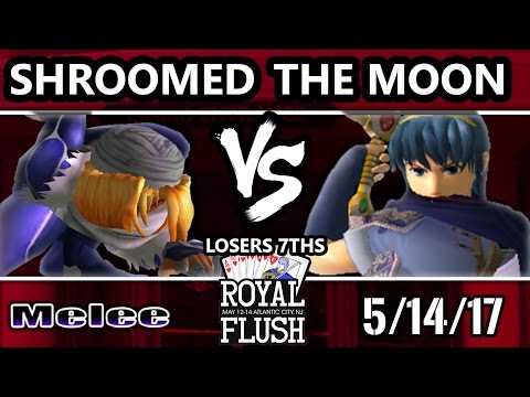 Royal Flush SSBM - IMT | Shroomed (Sheik) Vs. MSF | The Moon (Marth) Smash Melee Losers 7ths