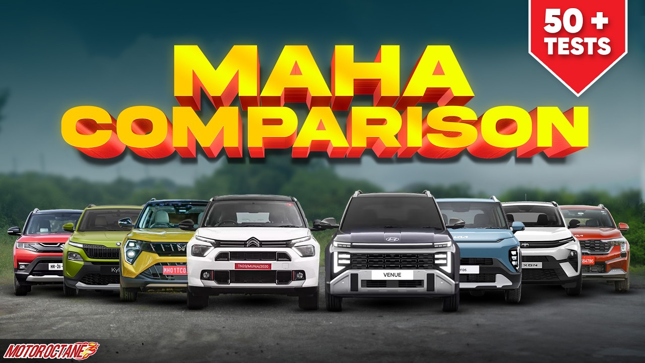 Tata Nexon vs Venue vs Sonet vs XUV 3XO vs Brezza vs Syros vs Kylaq vs Basalt - MAHA COMPARISON