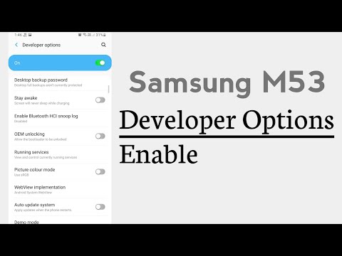 Samsung M53 How To Enable Developer Options