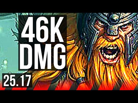 OLAF vs SKARNER (TOP) | 9 solo kills, 46k DMG, Legendary | EUW Challenger | 25.17