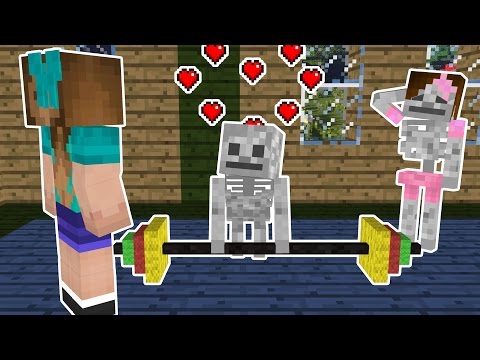 [Minecraft animation] Monster School: Girls vs Boys Bodybuilding Challenge - Minecraft Animation
