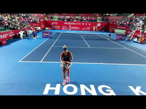 Prudential Hong Kong Tennis Open 2016 - Court level of Angelique Kerber's serve game