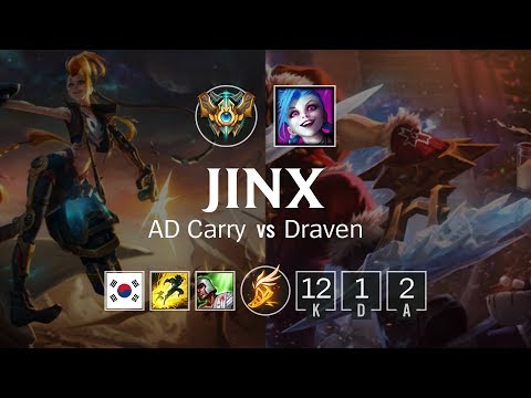 Jinx ADC vs Draven - KR Challenger Patch 8.23