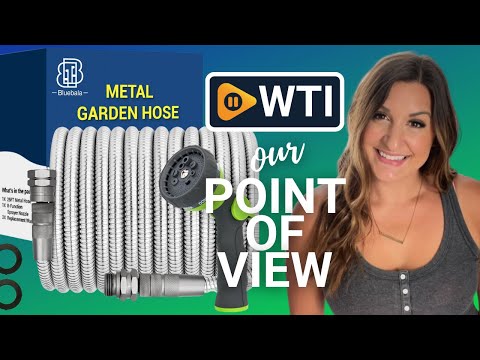 Metal Garden Hose - 100FT Heavy Duty Stainless Steel Water Hose with 8-Mode Spray Nozzle - WTI product video review