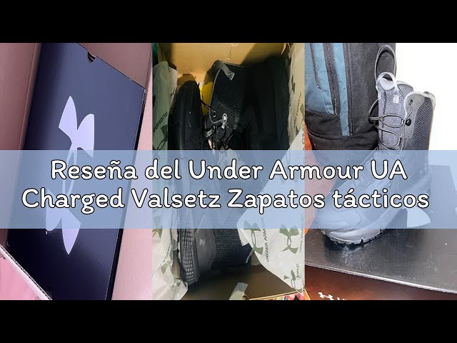 Vídeo relacionado con Under Armour UA Charged Valsetz Zapatos tácticos para hombre, cómodas botas de montaña, color negro/negro/gris azabache