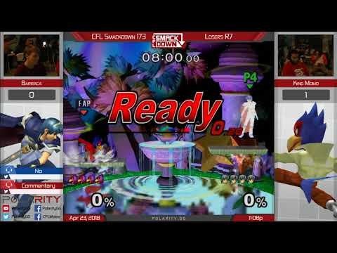 CFL Smackdown 173 Melee - Barraca (Marth) vs B1NG B0M0 (Falco) - Losers R7