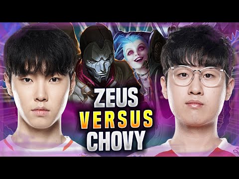ZEUS vs CHOVY! - T1 Zeus Plays Jinx ADC vs GEN Chovy Jhin! | Preseason 2022