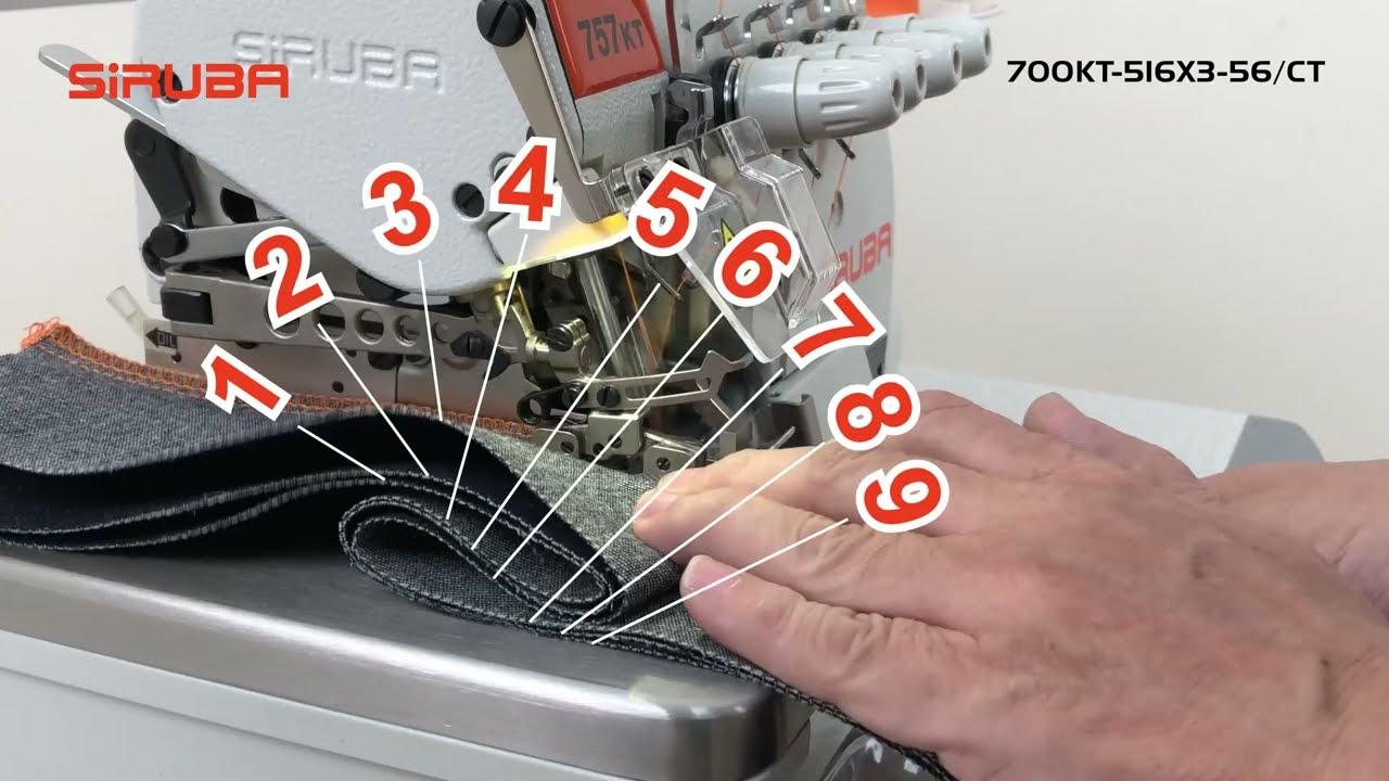 High Speed Top Feed Overlock Sewing Machine for Extra Heavy Material《SiRUBA 700KT-516X3-56/CT》