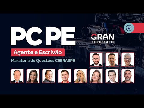 Concurso PC PE Agente e Escrivão - Maratona de Questões CEBRASPE