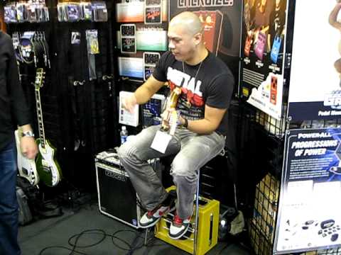 God Forbid Guitarist Doc Coyle (1) Guitar Effects Pedals Godlyke NAMM 2011