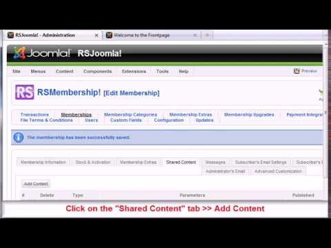 Ep. 36 - How to restrict with RSMembership! Joomla! sections to paid subscribers