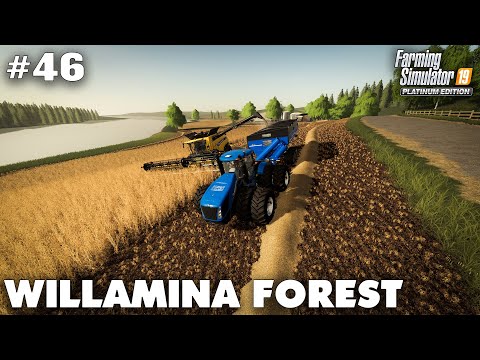 Willamina Forest #46 Harvesting Barley & Baling Straw, Farming Simulator 19 Timelapse, Seasons