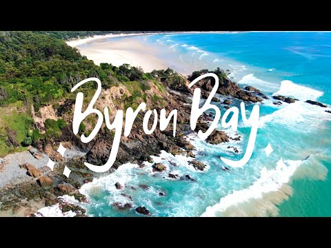 Drone footage of Main Beach at Byron Bay