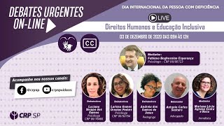 Live - Dia Internacional da Pessoa com Deficiência - Direitos Humanos e Educação Inclusiva