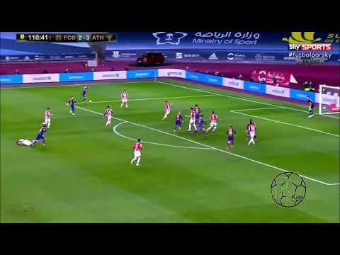 Expulsión de Messi por agresión a Villalibre!! **Barcelona vs Athletic, Final de la Supercopa**