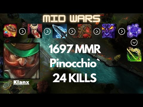 HoN║Mid Wars║Klanx║1697 MMR║Pinocchio`║Heroes of Newerth