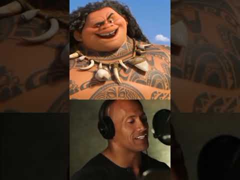 O the rock foi o dublador do Maui em Moana #shorts