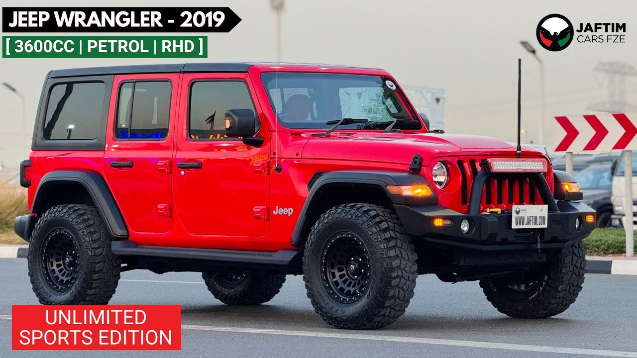 Jeep Wrangler NUDGE BAR WITH LED STRIP LIGHTS | 3.6L PETROL ENGINE | PUSH START | 2019 | RHD | AT | 4WD | REAR VIE video
