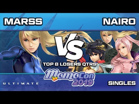 Momocon 2019 SSBU: PG | Marss (Zero Suit Samus) vs NRG | Nairo (Zero Suit Samus/Wolf/Robin/Dark Pit)