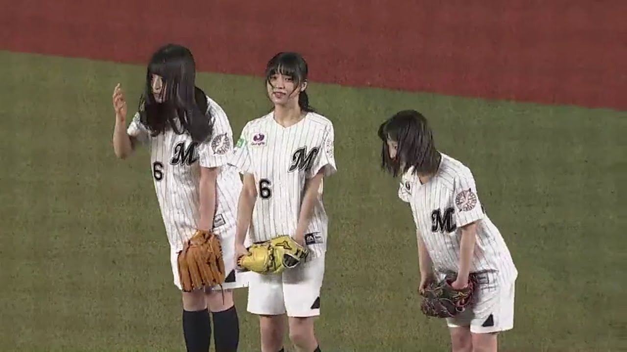 金メダリスト・欅坂46。パ・リーグ開幕戦3試合の豪華な始球式！