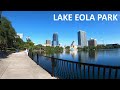 Walking Around Lake Eola In Downtown Orlando Florida