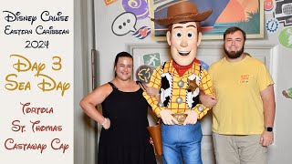 Disney Cruise Vlog DAY 3 - SEA Day on the DISNEY FANTASY - Eastern Caribbean 2024