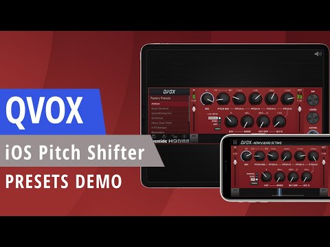 Eventide QVox Pitch Shifting Plug-in for iOS AUv3 - Presets Demo
