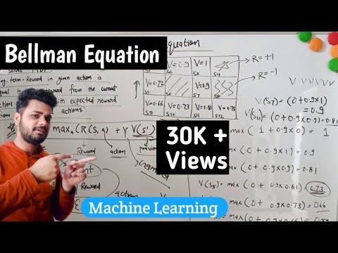 Bellman Equation with example in machine learning 💯 | Reinforcement Learning | Lec-32