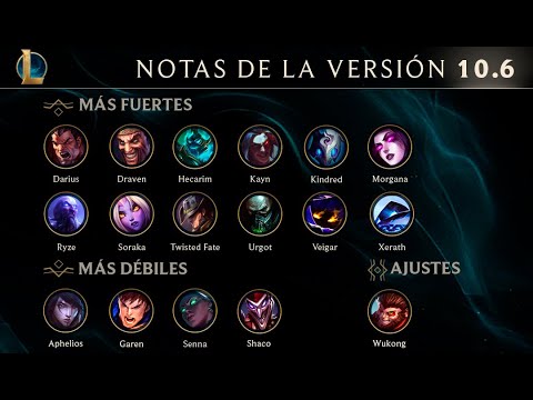¡PARCHE 10.6 DE LEAGUE OF LEGENDS! ¡ALELUYA, MUCHOS BUFS!