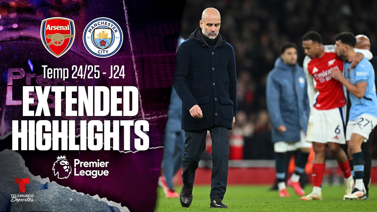 Arsenal vs. Manchester City | Highlights Premier League | Jornada 24 | Telemundo Deportes