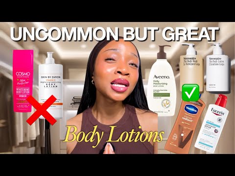 Body Lotions for Fairer, Softer Skin + Uncommon but surprisingly good #aveeno #eucerin #vaseline 