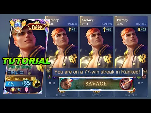 SAVAGE!! TOP 1 GLOBAL PAQUITO BUILD AND EMBLEM TUTORIAL - MLBB
