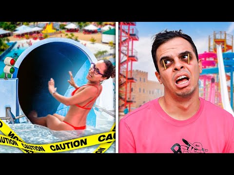 SOBREVIVENDO 100 HORAS EM UM PARQUE AQUÁTICO 5 ESTRELAS! - VÍDEO DE 1 HORA!